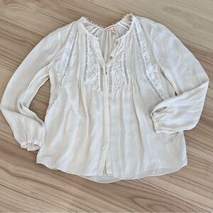 Rebecca Taylor White Lace Blouse